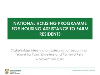 National Housing Programme for Farm Residents: Support and Security in Housing Development