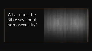 Bible Teachings on Homosexuality, Adultery, and Incest