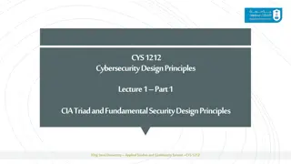 Cybersecurity Design Principles and CIA Triad Overview