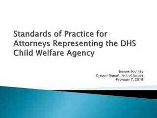 Oregon Dependency Representation Task Force and Performance Standards Update