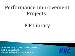 Performance Improvement Projects (PIPs) in Healthcare