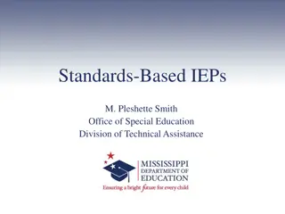 Standards-Based IEPs and Reform in Education