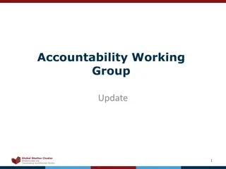 Global Shelter Cluster Accountability Update and Assessments