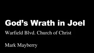 God's Wrath in the Book of Joel