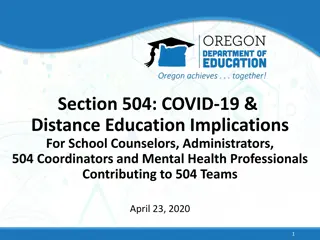 COVID-19 Distance Learning Implications for Section 504 Teams