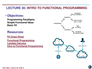 Introduction to Functional Programming Paradigms and Concepts