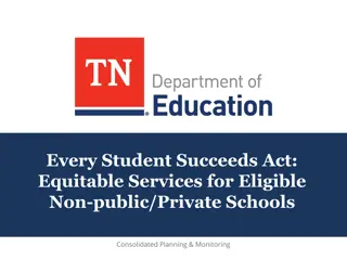 Equitable Services for Non-Public Schools: ESSA Consolidated Planning