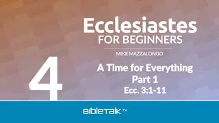 Concept of Time in Ecclesiastes 3
