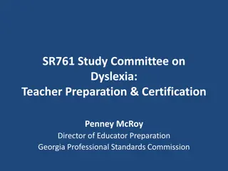Teacher Preparation & Certification for Dyslexia: Georgia Program Overview