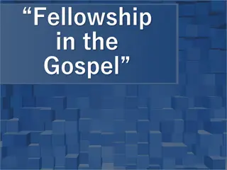 Fellowship in the Gospel