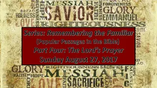 God Through the Lord's Prayer