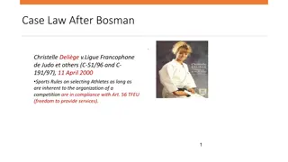 Sports Competition Rules Post-Bosman: EU Law & Anti-Trust Considerations