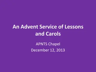 Advent Service of Lessons and Carols: Reflections on Hope and Redemption