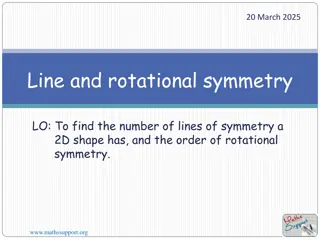 Lines and Rotational Symmetry in 2D Shapes