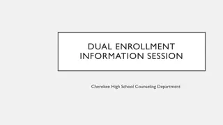 Dual Enrollment Information at Cherokee High School