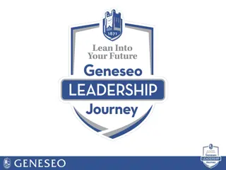Geneseo Leadership Journey: Lean into Your Future Program Elements
