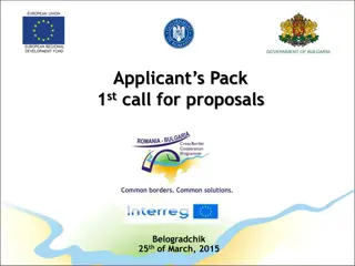 Cross-Border Regional Development Call for Proposals and Budget Allocation Details