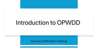OPWDD Services and Supports for Individuals with Developmental Disabilities