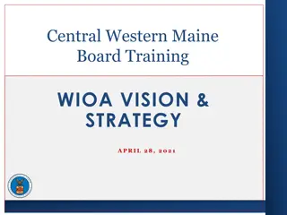 Investments in Maine: WIOA, UI, and Discretionary Funding Overview