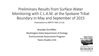 Surface Water Monitoring Results at Spokane Tribal Boundary - May & September 2015