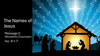 Jesus as the Wonderful Counselor in the Bible