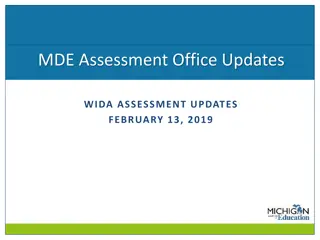 WIDA Assessment Updates for English Language Learners