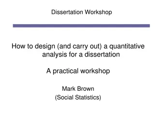 Designing Quantitative Analysis for Dissertation Research