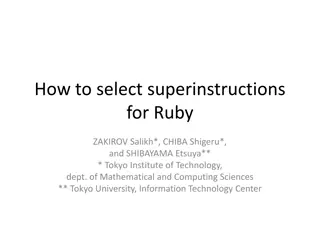 Optimizing Ruby Interpreter with Superinstructions