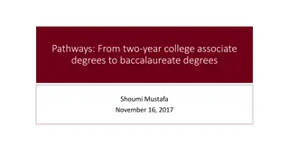 Developing Efficient Pathways from Associate to Baccalaureate Degrees