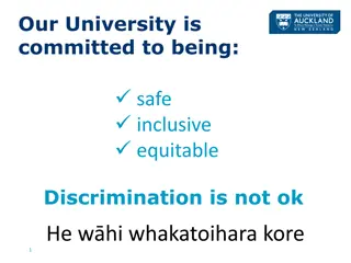 University Commitment to Safety, Inclusivity & Equity