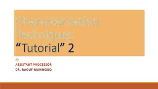 Chemical and Structural Characterization Techniques