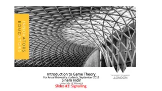Signalling in Game Theory: Examples and Strategies