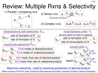 Reactor Conditions and Configurations for Maximizing Selectivity in Chemical Reactions
