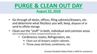 Workplace Clean-Up Day Guidelines August 22, 2018
