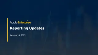 Latest Reporting Updates and New Reports in Development Pipeline