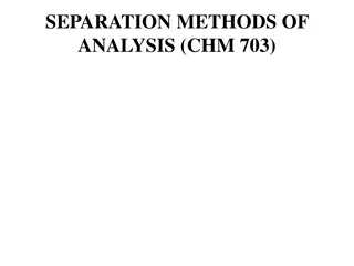 Advanced Separation Methods of Analysis in Chemistry