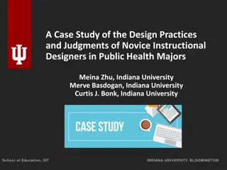 Design Practices and Judgment of Novice Instructional Designers in Public Health Majors