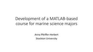 MATLAB-Based Course Development for Marine Science Majors