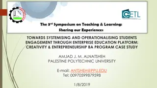 Enhancing Student Engagement Through Enterprise Education at Palestine Polytechnic University