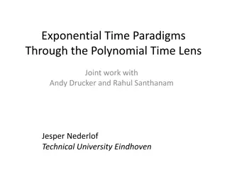 Exponential Time Paradigms in Computational Algorithms