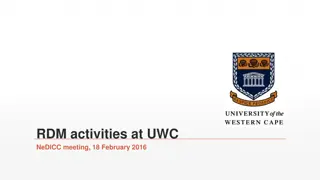 RDM Activities at UWC NeDICC Meeting, 18 February 2016