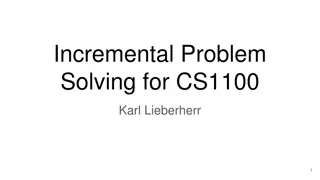 Incremental Problem Solving Strategies in Computer Science