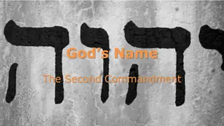 Respecting God's Name: Definitions, Examples, and Worksheet Activities