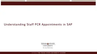 Understanding Organizational Management in SAP for Staff PCR Appointments