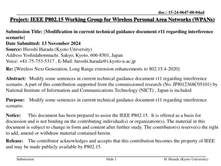 Modification in Technical Guidance Document R11 for Interference Scenario