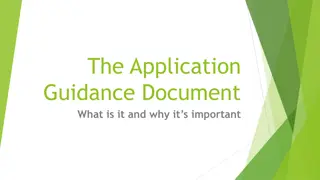 Importance of Application Guidance Documents
