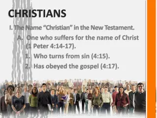 The Name Christian in the New Testament