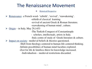 Renaissance Movement: Historical Perspective and Impact on English Literature