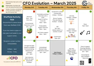 March 2025 CFO Evolution Calendar and Activities Schedule