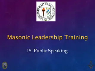 Effective Public Speaking Tips for Masonic Leadership Training
